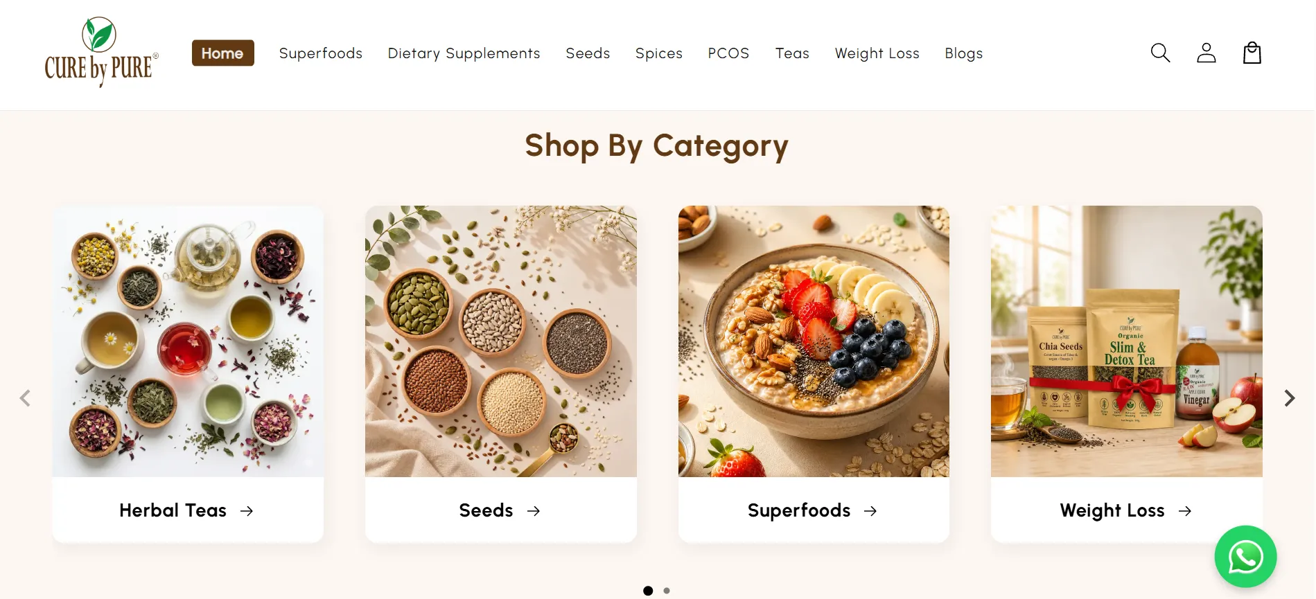 Cure By Pure Shopify Store